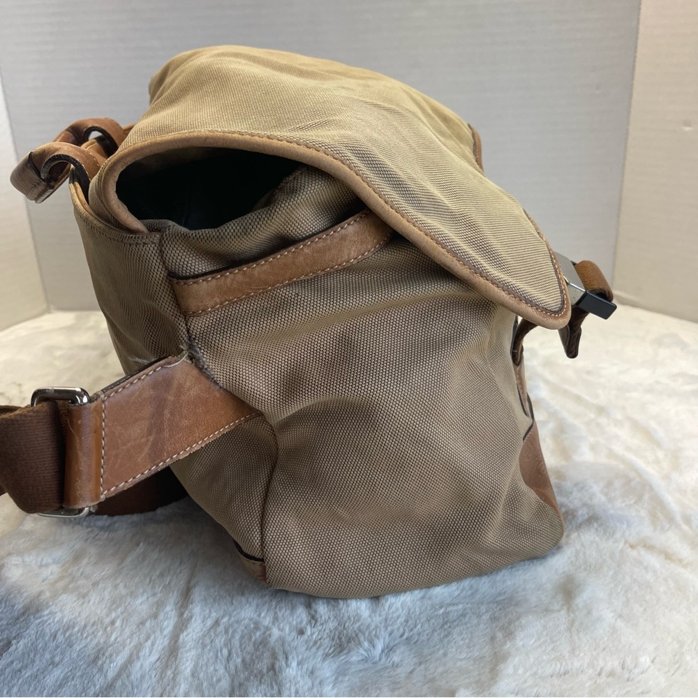 COACH Canvas Messenger Bag with Leather Trim - Picture 15 of 16